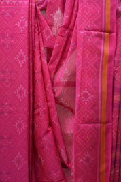 Pink Rajkot Patola Cotton Saree - SRPRPCS13