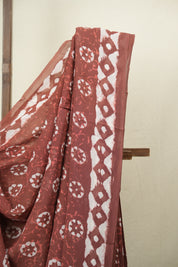Brick Red HBP Georgette Saree - SRBRHGS73