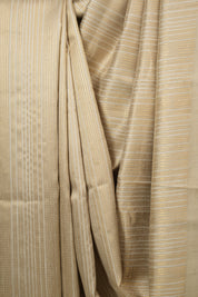 Cream Raw Silk Saree - SRCRSS1022