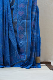Blue Rajkot Patola Cotton Saree - SRBRPCS04