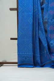 Blue Rajkot Patola Cotton Saree - SRBRPCS04