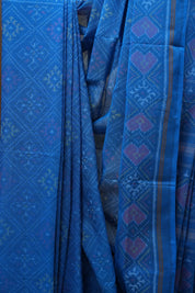 Blue Rajkot Patola Cotton Saree - SRBRPCS04