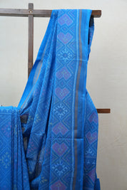 Blue Rajkot Patola Cotton Saree - SRBRPCS04