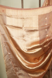 Rose Gold Tissue Banarasi Silk Saree - SRRGTBSS114
