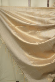 Cream Raw Silk Saree - SRCRSS1022