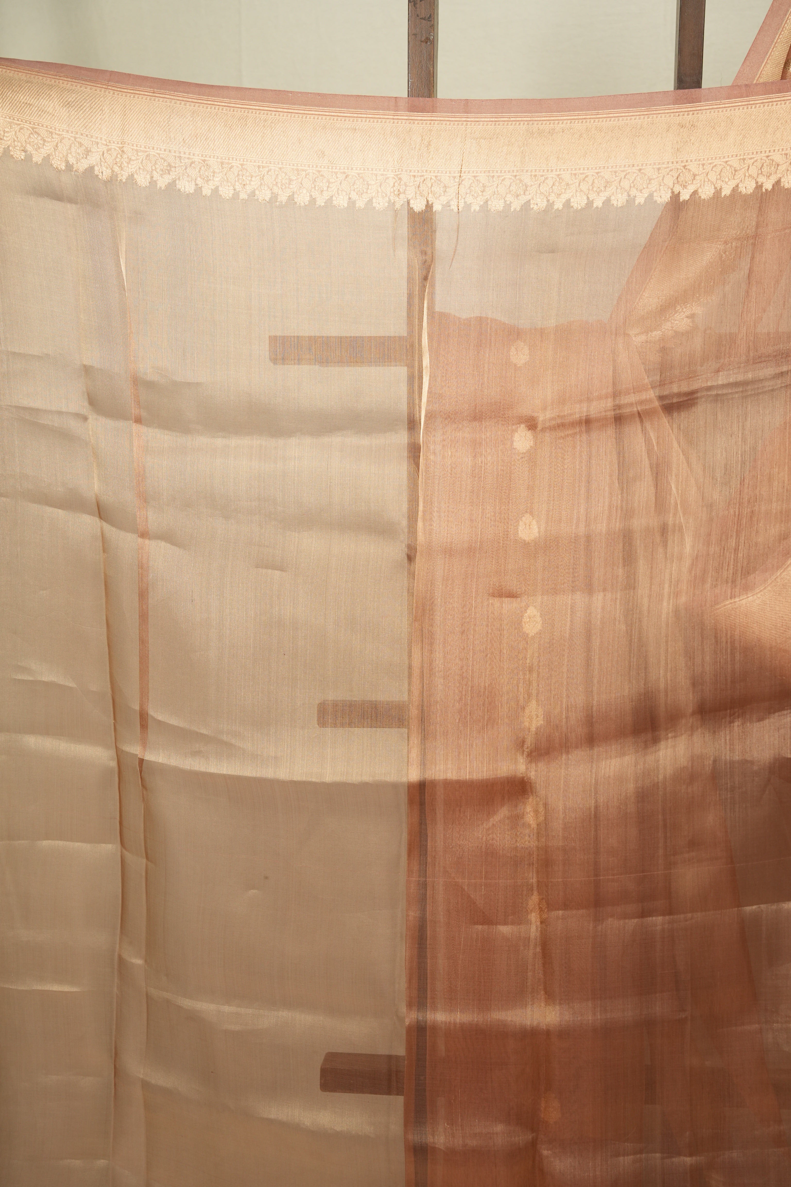 Rose Gold Tissue Banarasi Silk Saree - SRRGTBSS114