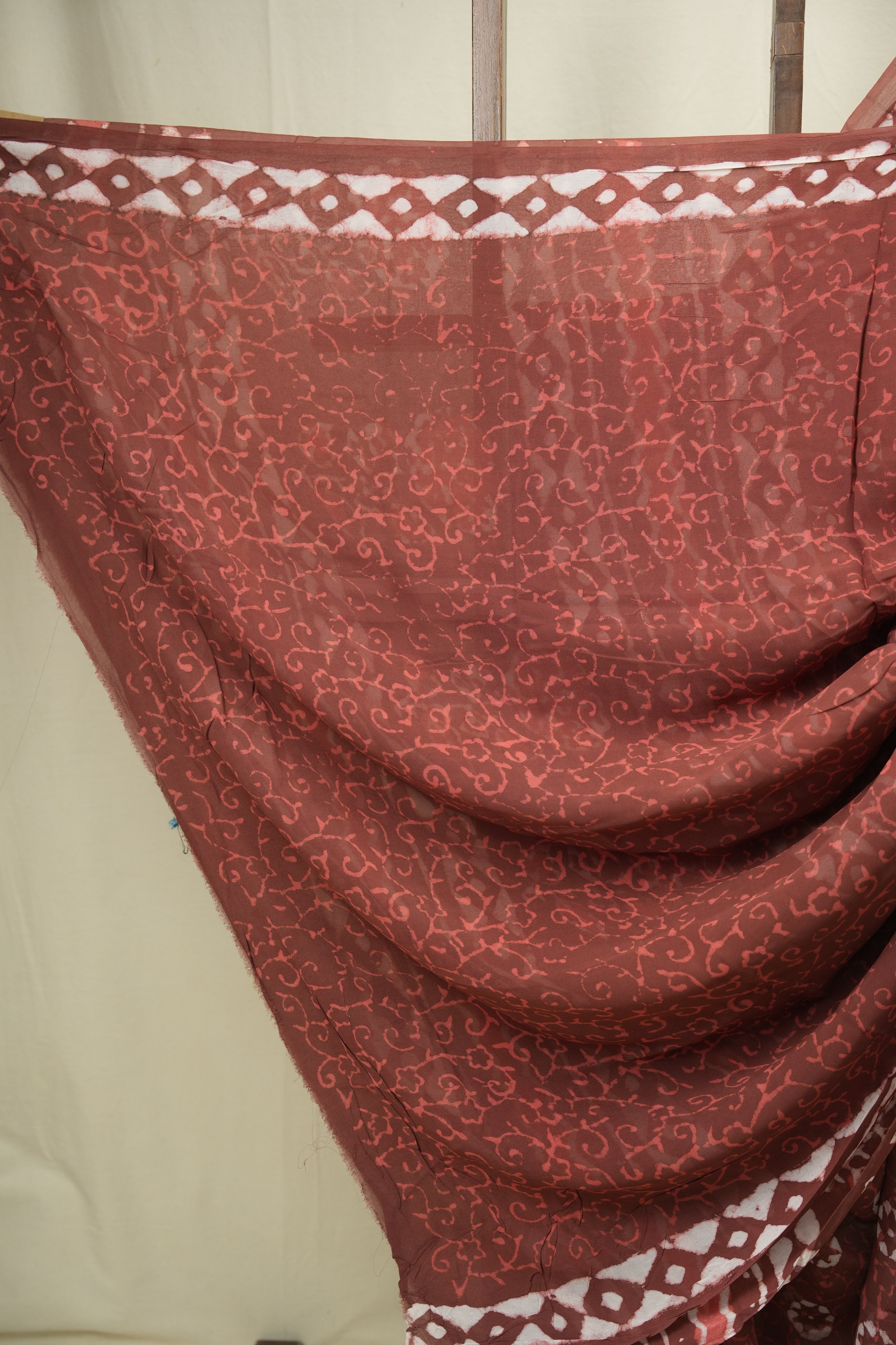 Brick Red HBP Georgette Saree - SRBRHGS73