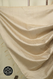 Cream Raw Silk Saree - SRCRSS1022