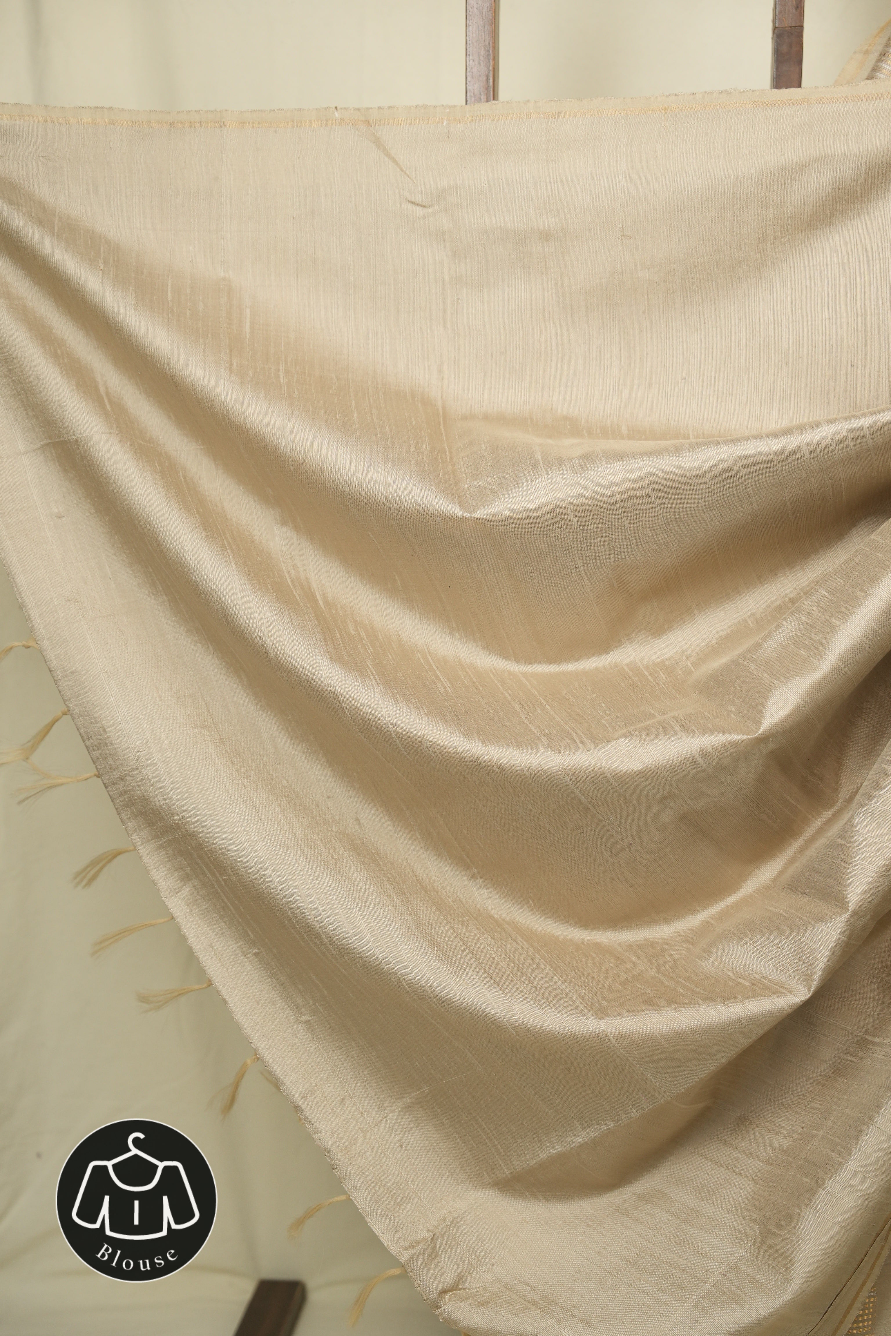 Cream Raw Silk Saree - SRCRSS1022