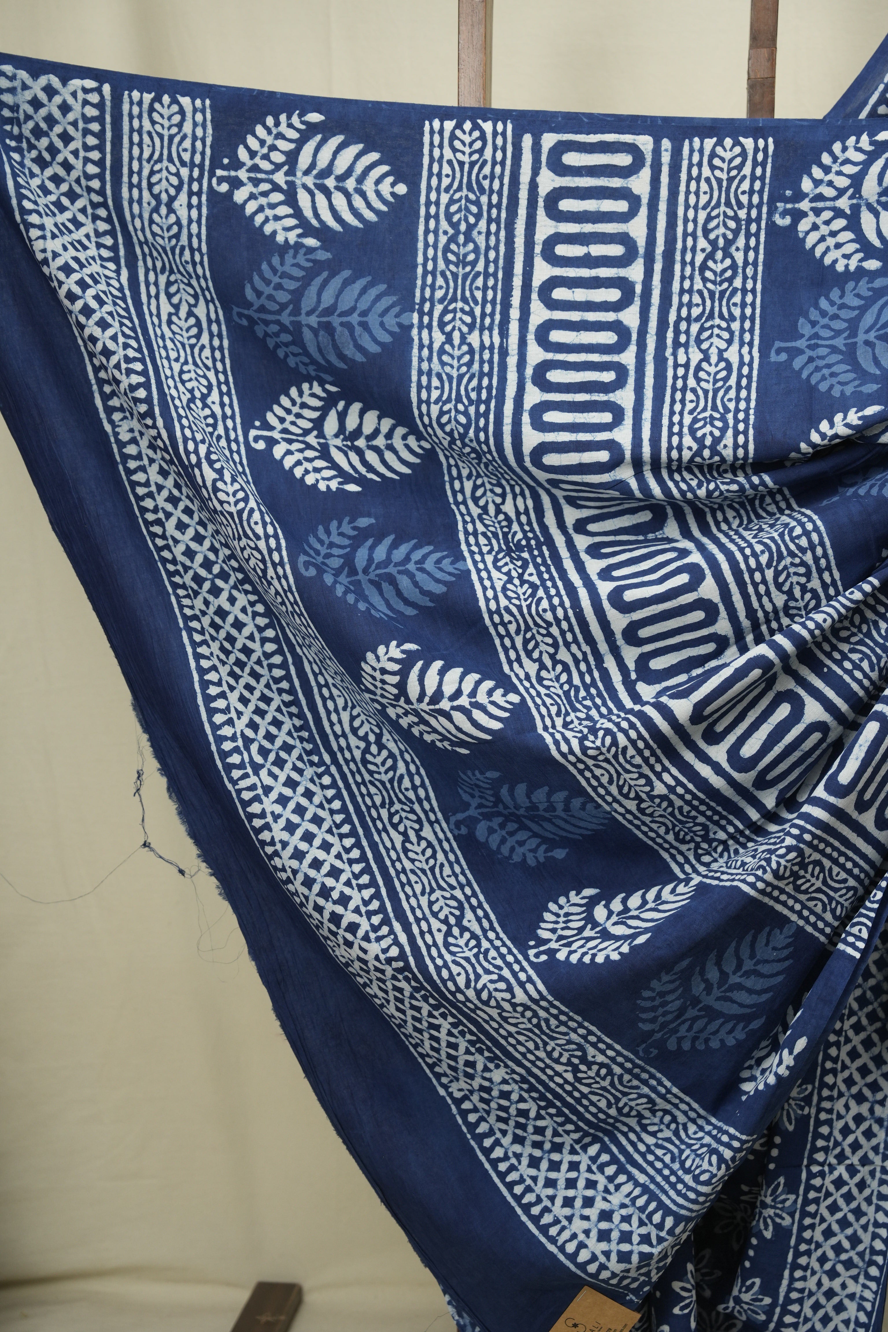 Indigo HBP Cotton Saree - SRICS3773