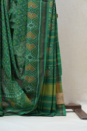 Green Rajkot Patola Cotton Saree - SRGRPCS05