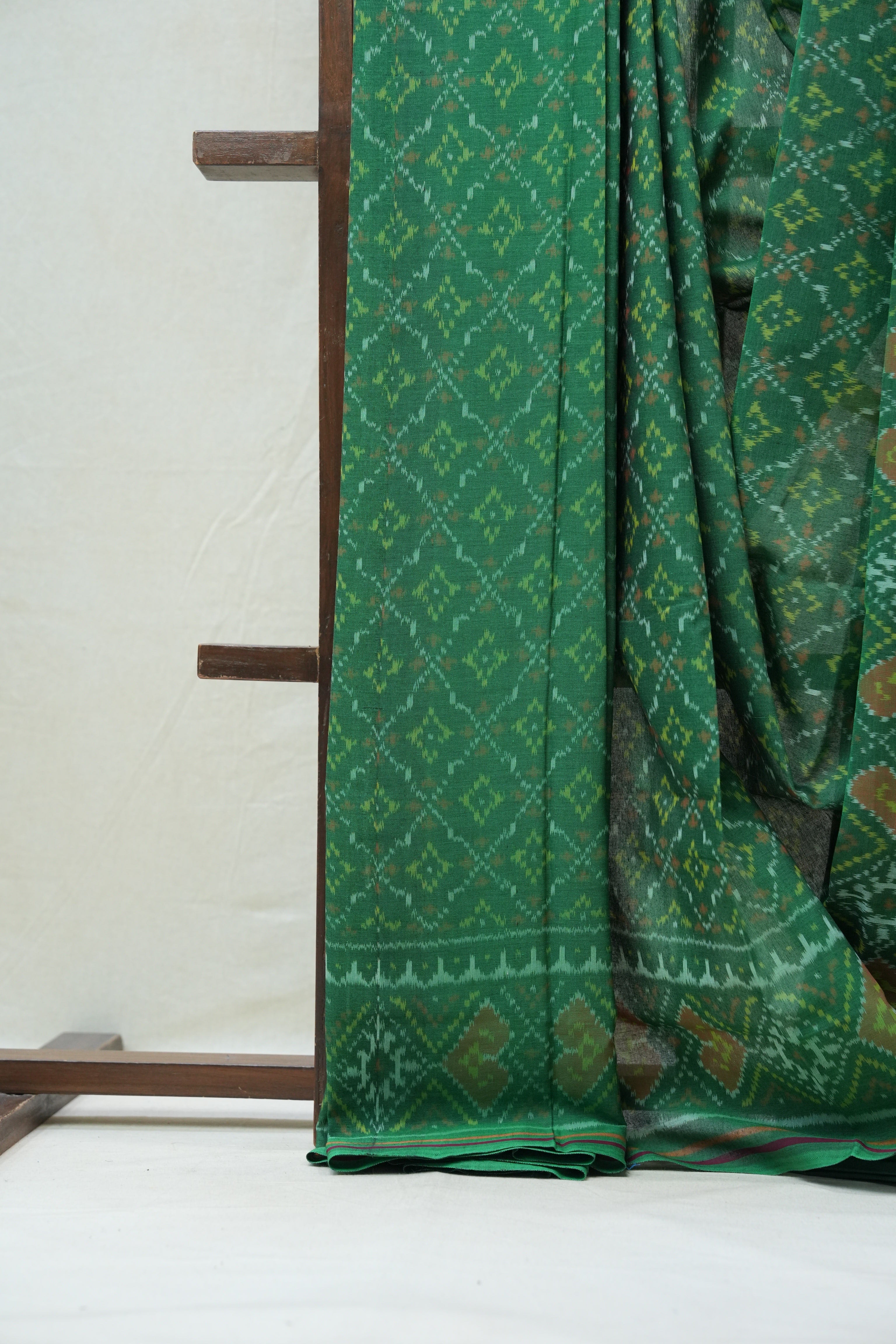 Green Rajkot Patola Cotton Saree - SRGRPCS05