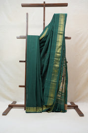 Green Cotton Paithani Saree - SRGCPS502