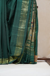 Green Cotton Paithani Saree - SRGCPS502