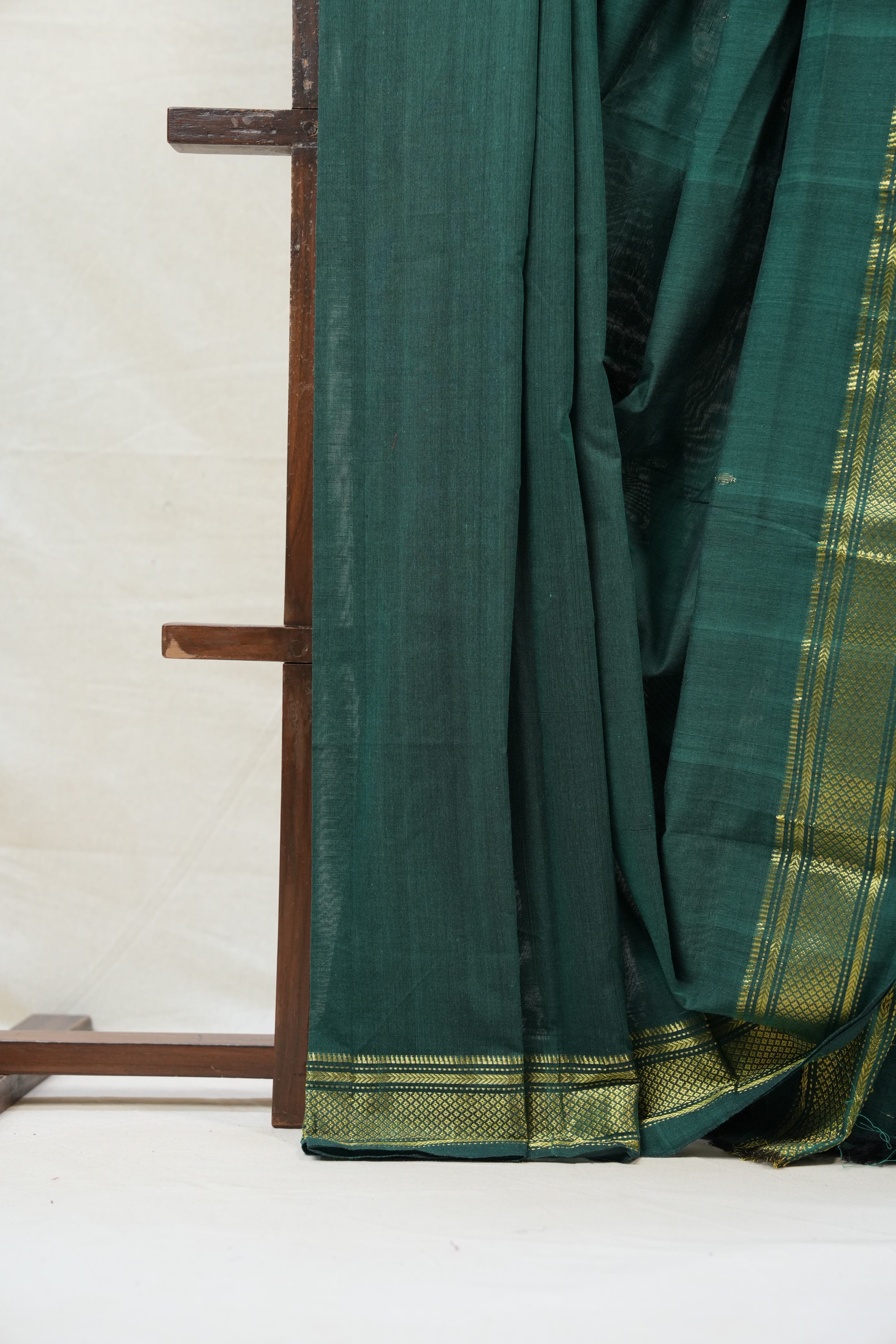 Green Cotton Paithani Saree - SRGCPS502
