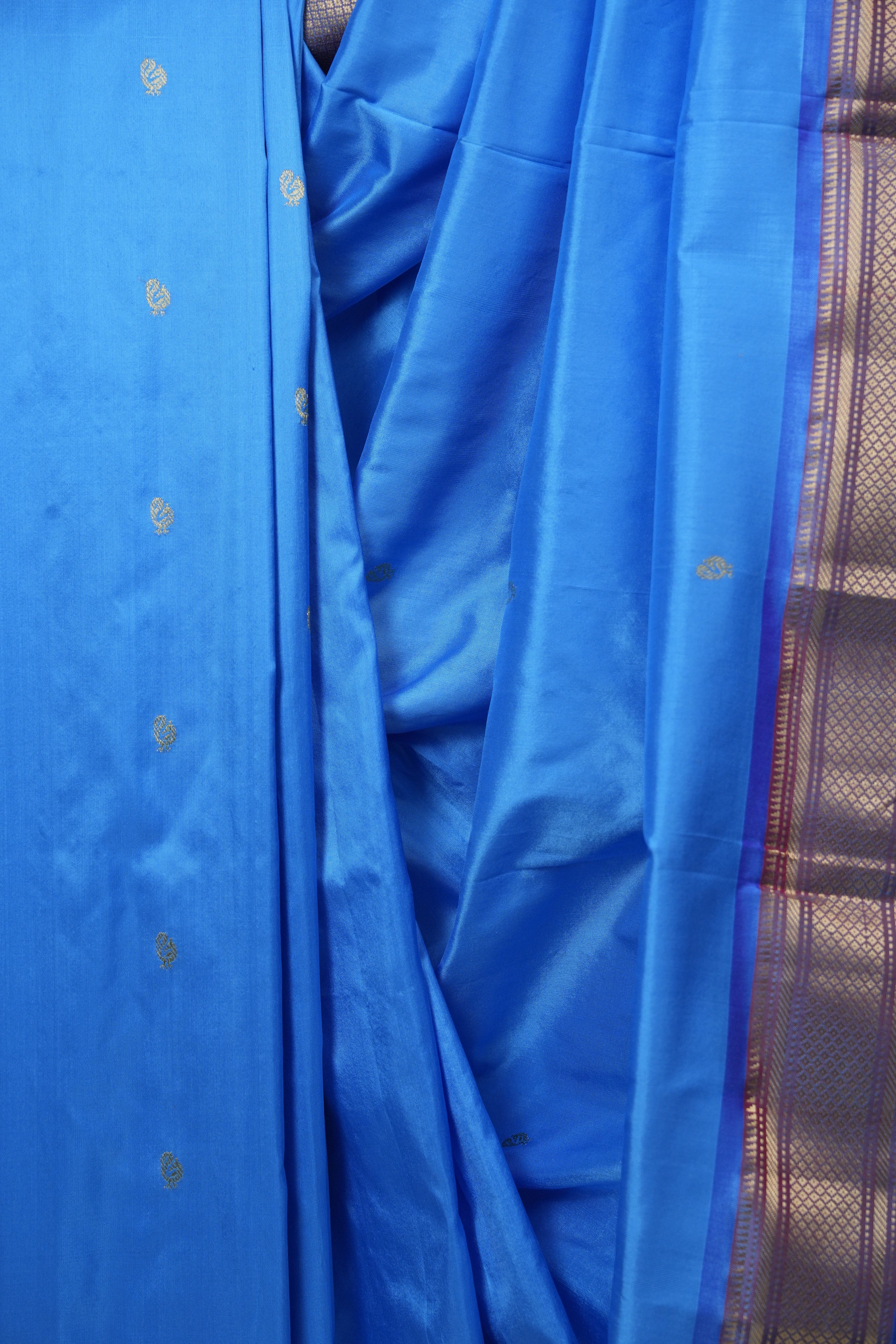 Blue Silk Paithani Saree - SRBSPS799
