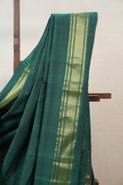Green Cotton Paithani Saree - SRGCPS502