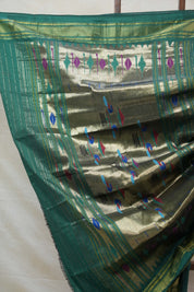 Green Cotton Paithani Saree - SRGCPS502