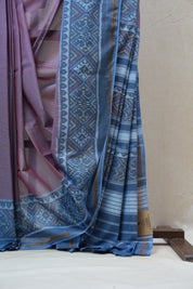 Two Tone Red Rajkot Patola Cotton Saree - SRTTRRPCS02