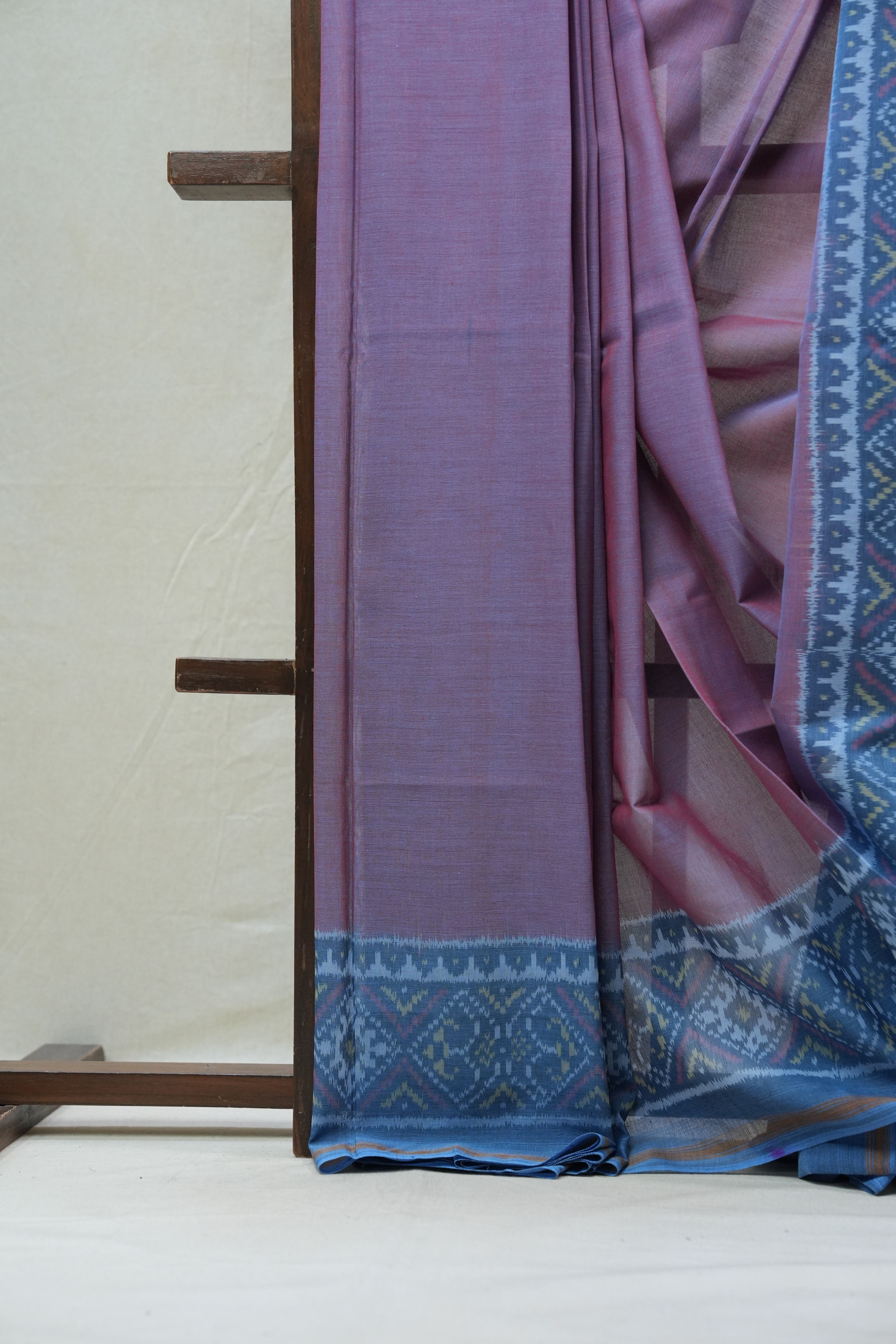 Two Tone Red Rajkot Patola Cotton Saree - SRTTRRPCS02