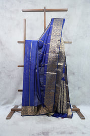 Navy Blue Chanderi Silk Saree - SRNBCSS248