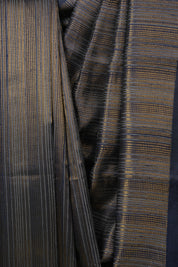 Navy Blue Raw Silk Saree - SRNBRSS1038