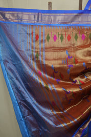 Blue Silk Paithani Saree - SRBSPS799