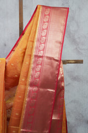 Two Tone Orange Chanderi Silk Saree - SRTTOCSS249