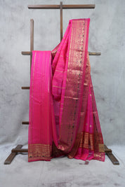 Rani Pink Chanderi Silk Saree - SRRPCSS250