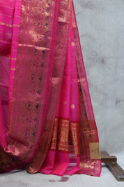 Rani Pink Chanderi Silk Saree - SRRPCSS250