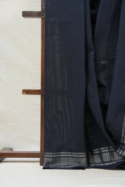 Black Cotton Paithani Saree - SRBCPS511