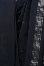 Black Cotton Paithani Saree - SRBCPS511