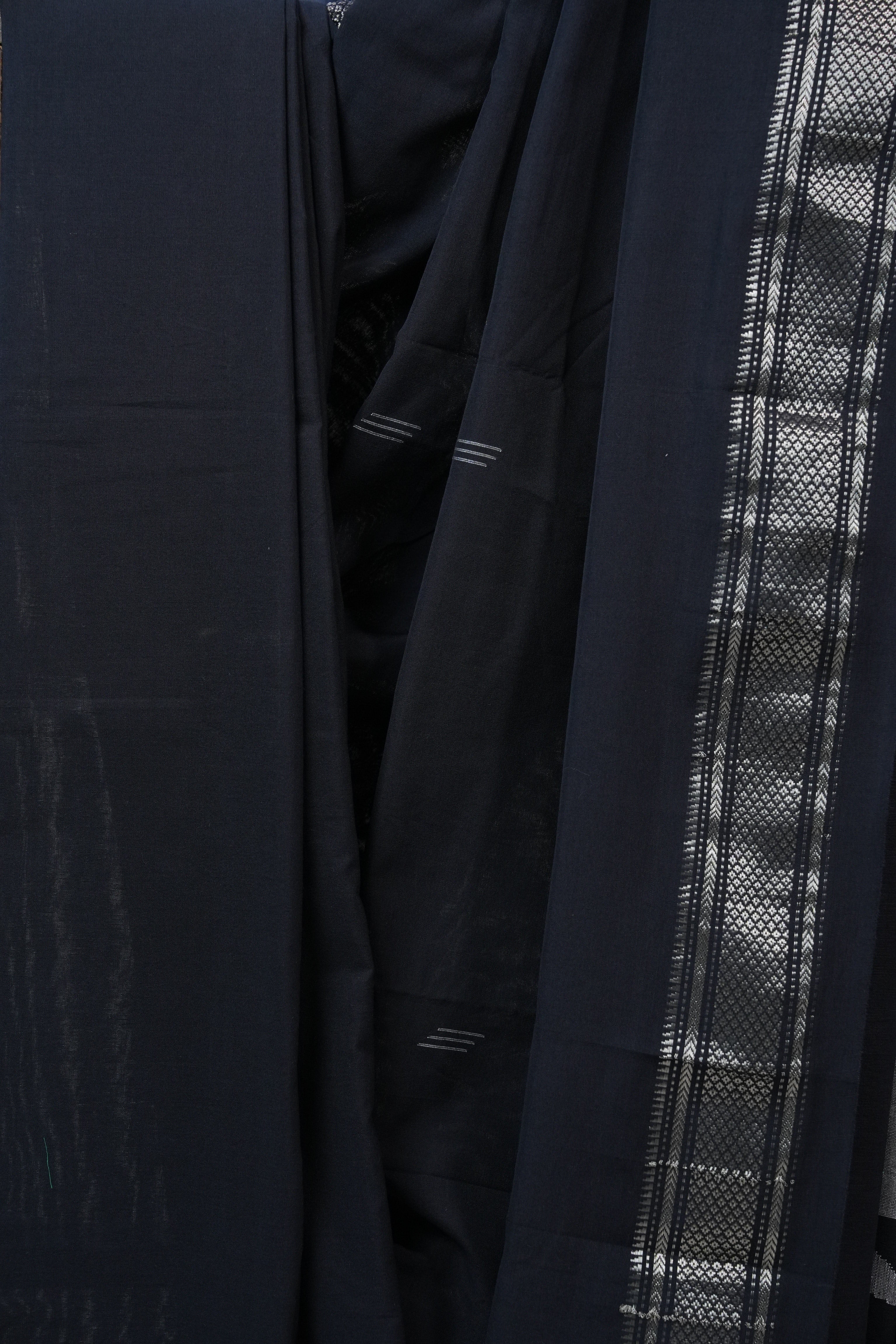 Black Cotton Paithani Saree - SRBCPS511