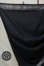 Black Cotton Paithani Saree - SRBCPS511