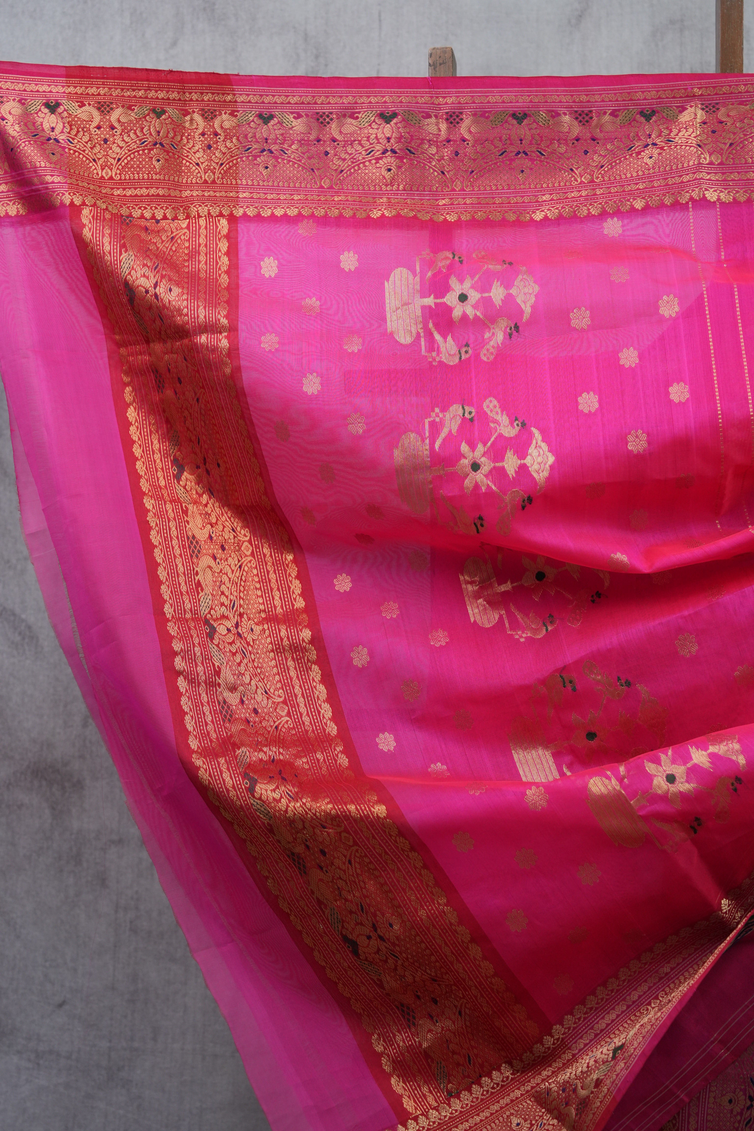 Rani Pink Chanderi Silk Saree - SRRPCSS250