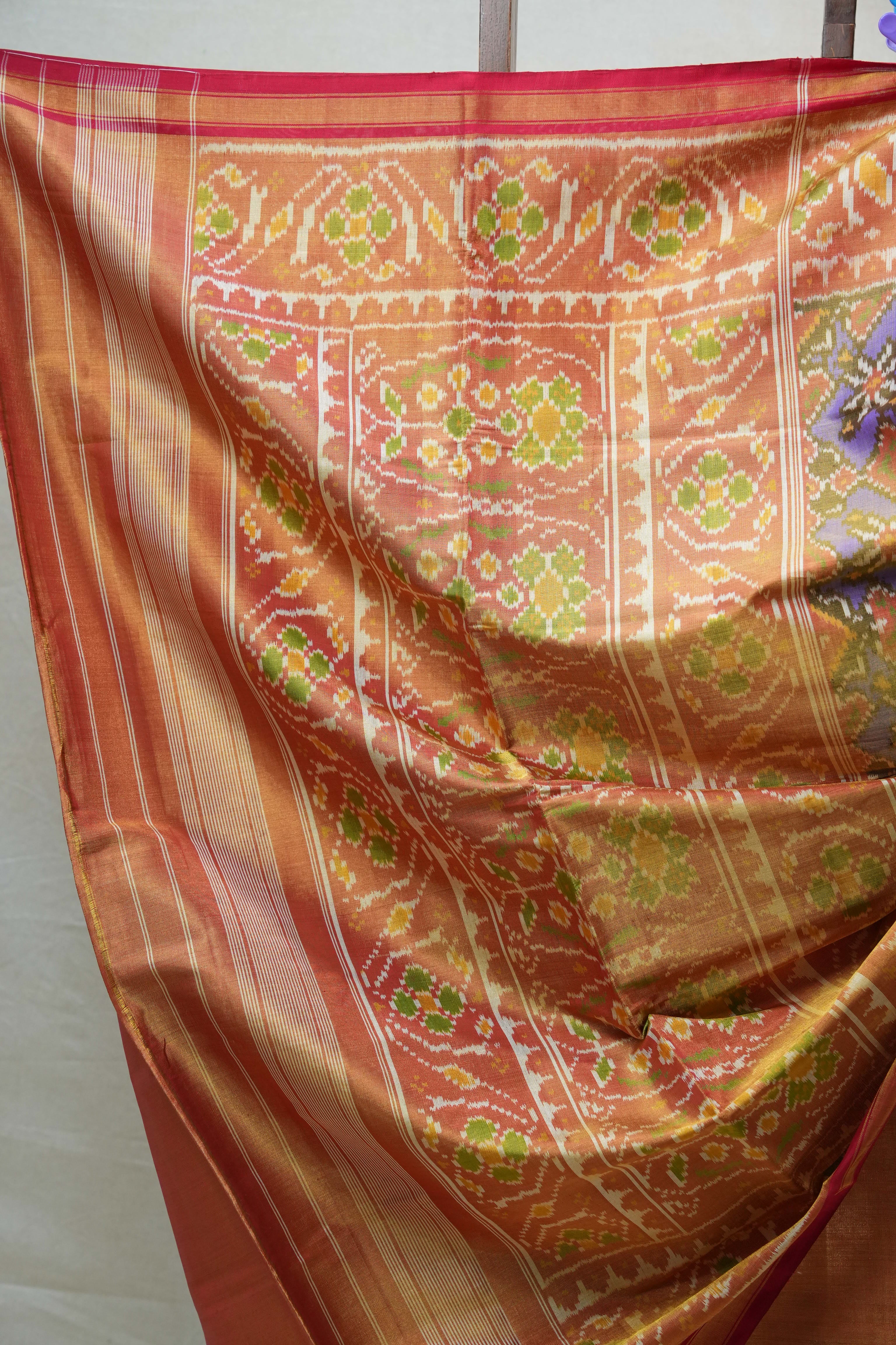 Blue Rajkot Patola Silk Saree - SRBRPSS430