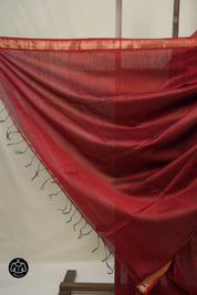 Maroon Maheshwari Saree - SRMMS1022