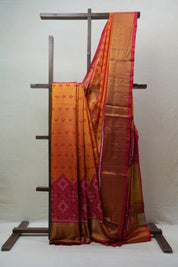 Orange Rajkot Patola Silk Saree - SRORPSS428