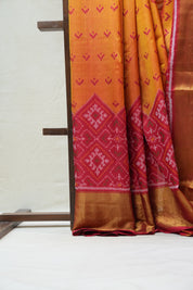 Orange Rajkot Patola Silk Saree - SRORPSS428