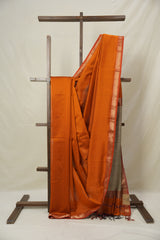 Orange Maheshwari Saree - SROMS1021