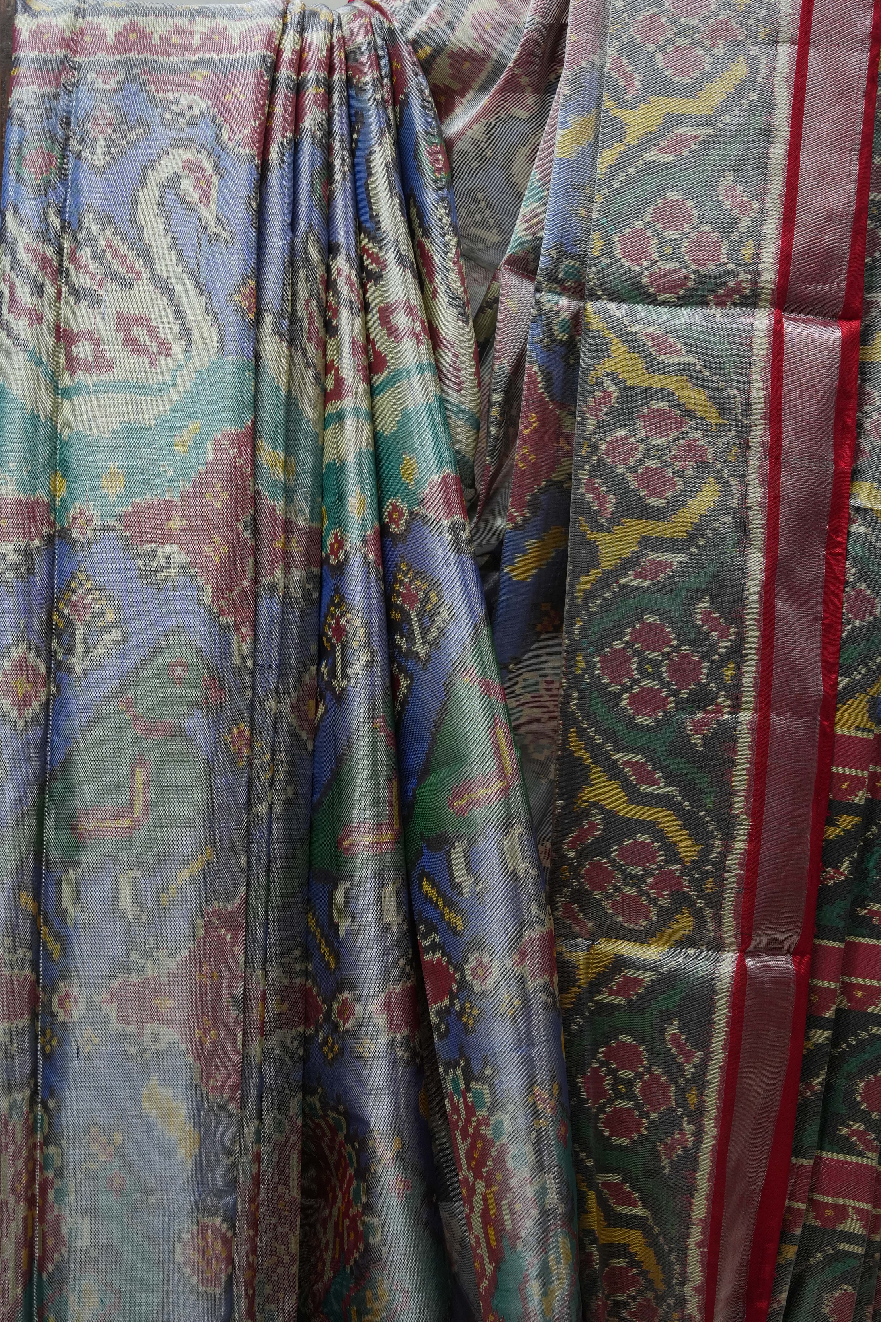 Multicolor Rajkot Patola Silk Saree - SRMRPSS425