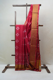 Red Rajkot Patola Silk Saree - SRRRPSS426