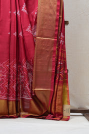Red Rajkot Patola Silk Saree - SRRRPSS426