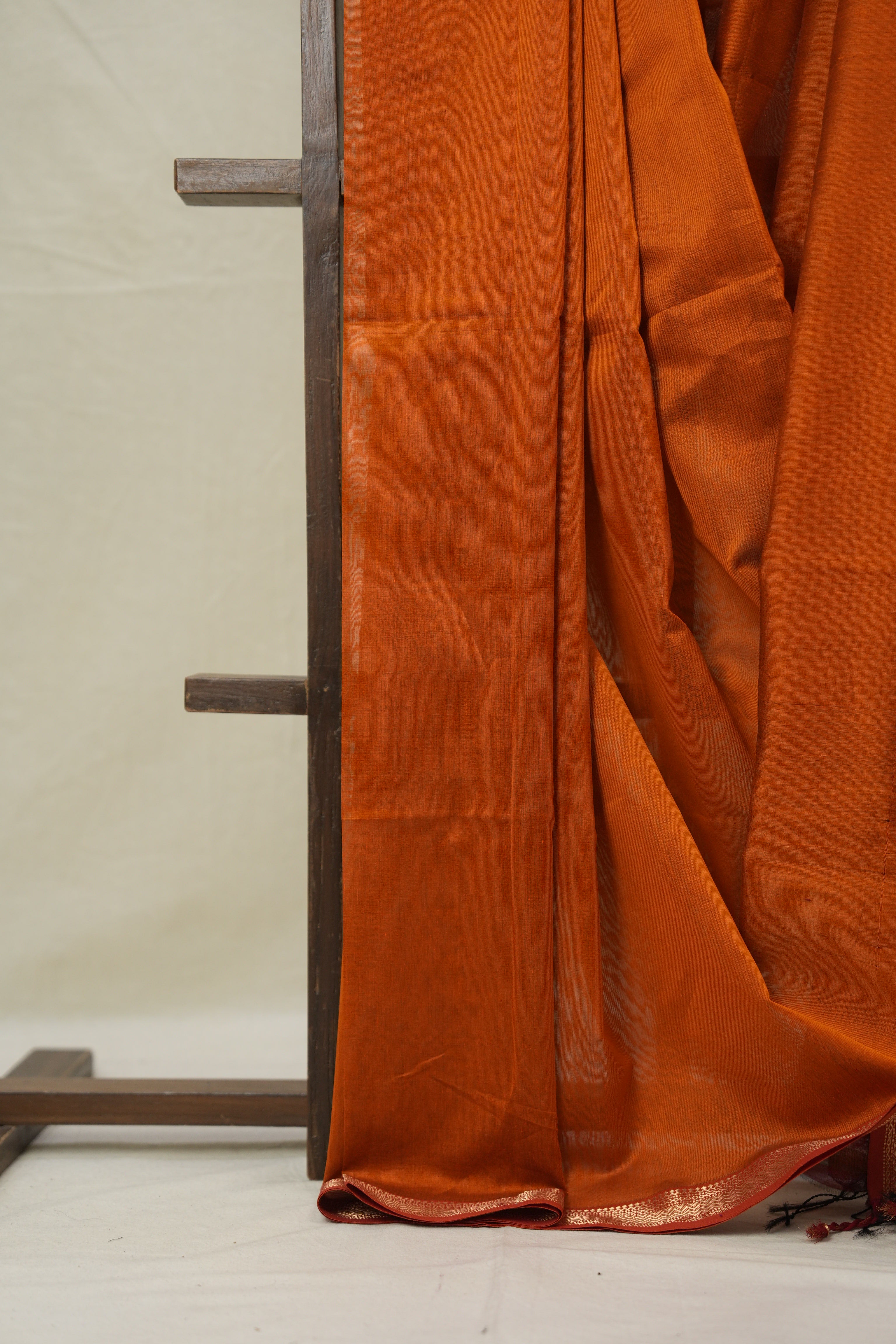 Orange Maheshwari Saree - SROMS1021