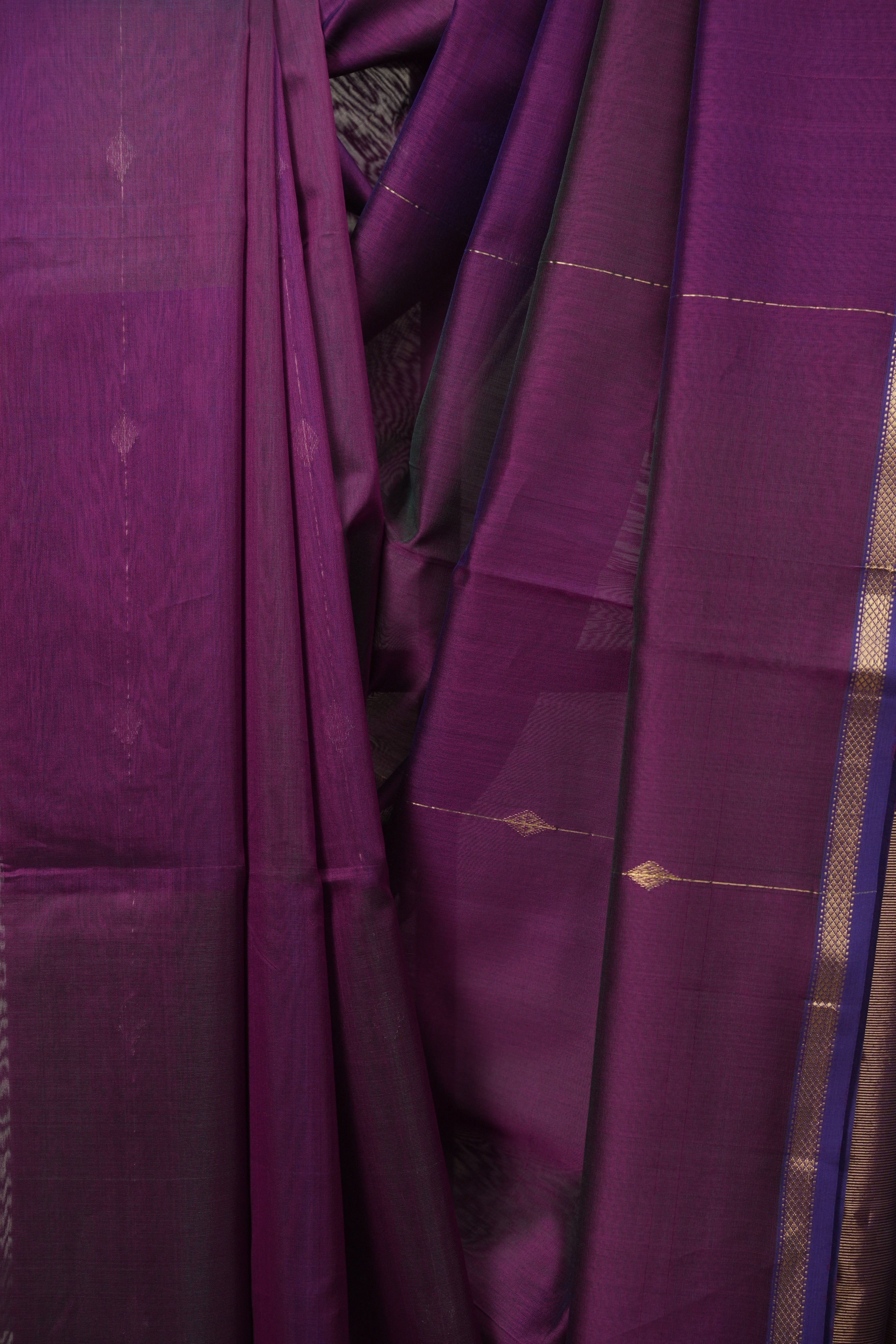Green -Purple Maheshwari Saree - SRGPMS1308