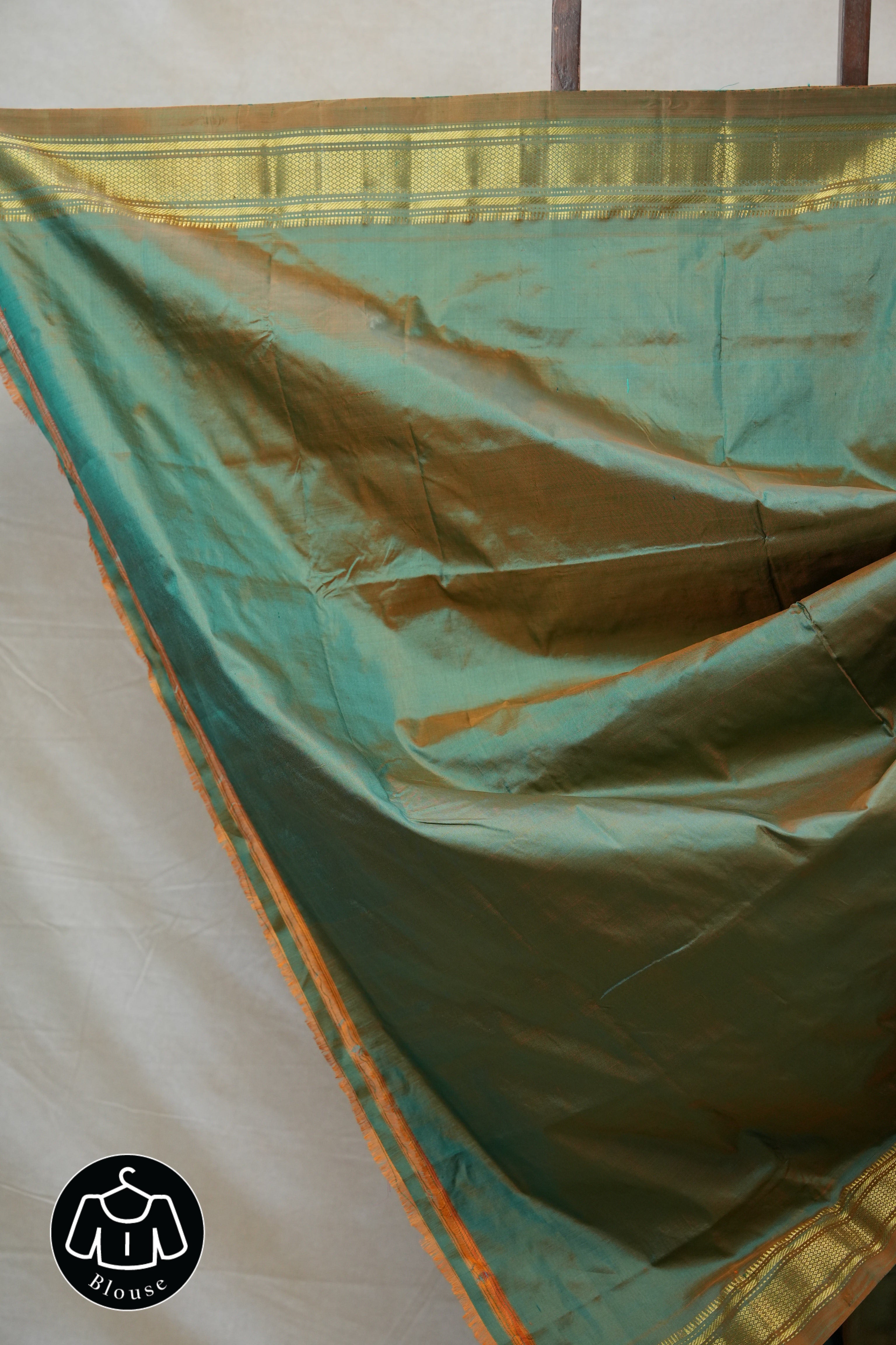 Two Tone Green Silk Paithani Saree - SRTTGSPS573