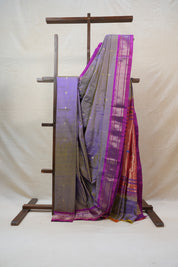 Two Tone Purple Silk Paithani Saree - SRTTPSPS574