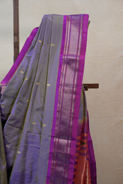 Two Tone Purple Silk Paithani Saree - SRTTPSPS574