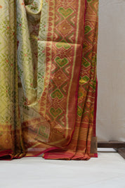 Cream Rajkot Patola Silk Saree - SRCRPSS421