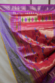 Two Tone Purple Silk Paithani Saree - SRTTPSPS574